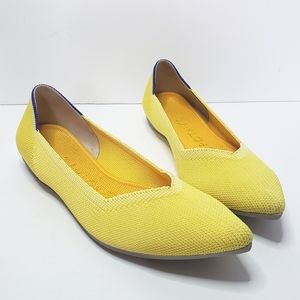 Rothy's The Point Sunshine Yellow knit flats
